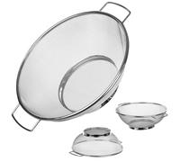 KADAX Passoire de cuisine en acier inoxydable robuste, poignées pratiques, base incluse, micro-perforée (diamètre 24,5 cm)