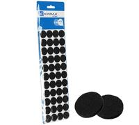KADAX Patins Universels en Feutre pour Protection du Sol, Autocollants avec Adhérence Idéale pour Meubles et Chaises (Rond Noir)