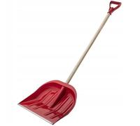 KADAX Pelle à neige en plastique avec poignée ergonomique en D Largeur de lame 45 cm Pelle à neige avec manche en bois Pelle à neige Pelle à neige (rouge)