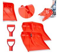 KADAX Pelle à Neige Orange, Pelle à Neige sans Manche, Pelle à Neige, Chasse-Neige avec Bord en Aluminium, Pelle à Neige en Plastique, Pelle à Neige (2, Largeur : 46,5 cm)