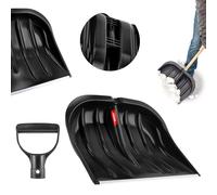 KADAX Pelle à neige sans manche - 49 cm de large - Pelle à neige - Pelle à neige - Pelle à neige en plastique - Pelle à neige (1, noir avec bord en aluminium)