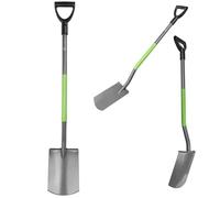 KADAX Pelle Droite Bêche 120cm Métal Jardin Ergonomique Solide