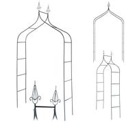 KADAX Arche de jardin pour plantes grimpantes - Arche robuste - Arche à rosiers - Treillis en fer - Pergola résistante aux intempéries - Treillis (fer)