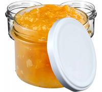 KADAX petits bocaux 235 ml, bocaux fi82, mini-pots pour miel et épices, pots à confiture avec couvercle, petits pots hermétiques pour offrir (blanc 100 pièces)