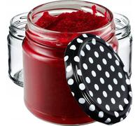 KADAX Petits pots 200 ml, Pots à confiture, fi66 mm, Mini-pots pour miel et épices, Petits pots hermétiques, Pots à conserves, Pots, Pots à confiture, Pots ronds (20 pièces, noir à pois)
