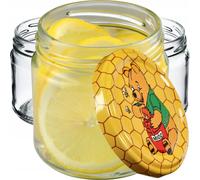 KADAX Petits pots 200 ml, Pots à confiture, fi66 mm, Mini-pots pour miel et épices, Petits pots hermétiques, Pots de conservation, Pots, Pots à confiture, Pots ronds (20 pièces, Winnie l'Ourson)