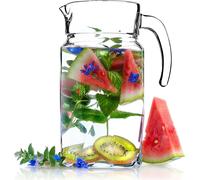 KADAX pichet, pot en verre, pot à eau avec bec verseur et poignée maniable, transparent, 1.7L, 1 pièce