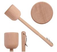 KADAX Pilon à choucroute en bois 41 x 7,5 cm pour fermentation de choucroute, pilon en bois, pilon manuel