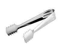 KADAX Pince à sucre, pince à glaçons en acier inoxydable, pince à glace à grande dent, pince de service pour glace, mariage, bar, fête, barbecue, café, boisson, pince de cuisine, robuste argent