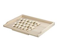 KADAX Planche à pâtes en bois de peuplier, planche à pâte avec barres d'arrêt, planche à pâtisserie traditionnelle pour pâtes, gâteaux, boulettes (un côté, 60 x 80 cm)