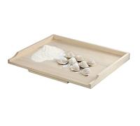 KADAX Planche à pâtes en bois de peuplier, planche à pâte avec barres d'arrêt, planche à pâtisserie traditionnelle pour pâtes, gâteaux, boulettes (un côté, 50 x 70 cm)