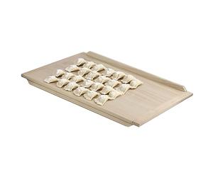 KADAX Planche à pâtes, Planche de cuisson en bois de peuplier, Planche à pâtisserie avec butées, Planche à pâtisserie traditionnelle pour pâtes, gâteaux, raviolis (Double-face, 60 x 80 cm)
