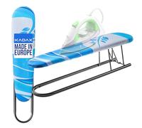 KADAX Planche à repasser pliable pour chemises 53 x 13 cm avec sous-couche en mousse de 5 mm et housse de planche à repasser amovible, planche à repasser pliable pour manches, fabriquée en UE (noir)