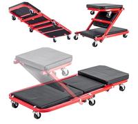 KADAX Planche de montage 2 en 1 et tabouret d'atelier, chaise de montage avec roulettes, planche de montage à roulettes, chaise d'atelier pliable pour véhicules, atelier et garage