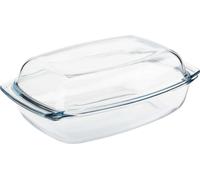 KADAX plat à four en verre résistant à la chaleur "Backe", récipient réfractaire, rôtissoire en verre 4.1L