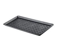 KADAX Plateau à chaussures rectangulaire en plastique - 75,5 x 38 cm - Antidérapant - Léger - Pour pot de fleurs - Noir