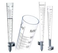 KADAX Pluviomètre avec Fixation Murale, pluviomètre en Plastique pour mesurer Les précipitations, pluviomètre résistant aux intempéries pour Jardin (31 cm)