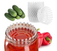 KADAX Poids de Fermentation - Lot de 12 | Accessoire fi 82 mm avec Filet pour Bocaux TO82 | Insert Plastique pour Choucroute, Kimchi & Cornichons | sans BPA