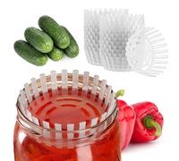 KADAX Poids de Fermentation - Lot de 20 | Accessoire fi 100 mm avec Filet pour Bocaux TO100 | Insert Plastique pour Choucroute, Kimchi & Cornichons | sans BPA