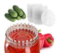KADAX Poids de Fermentation - Lot de 24 | Accessoire fi 82 mm avec Filet pour Bocaux TO82 | Insert Plastique pour Choucroute, Kimchi & Cornichons | sans BPA