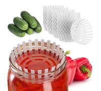 KADAX Poids de Fermentation - Lot de 40 | Accessoire fi 100 mm avec Filet pour Bocaux TO100 | Insert Plastique pour Choucroute, Kimchi & Cornichons | sans BPA