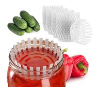 KADAX Poids de Fermentation - Lot de 48 | Accessoire fi 82 mm avec Filet pour Bocaux TO82 | Insert Plastique pour Choucroute, Kimchi & Cornichons | sans BPA
