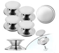 KADAX Poignée de couvercle de casserole, bouton de couvercle résistant au feu en plastique et en acier inoxydable, poignée de maintien universelle pour couvercle de casserole, bouton de couvercle de