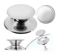 KADAX Poignée de couvercle de casserole, bouton de couvercle résistant au feu en plastique et en acier inoxydable, poignée universelle pour couvercle de casserole, bouton de couvercle de casserole