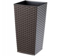 KADAX pot à rotin, pot avec insert, 40 cm, moca