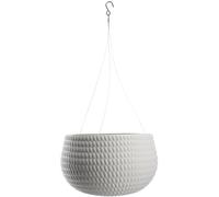 KADAX Pot à suspendre avec chaîne et crochet, pot de fleurs suspendu, pot de fleurs avec insert, protection des plantes pour l'intérieur et l'extérieur (diamètre 32 cm, gris clair)