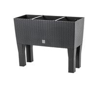 KADAX Pot avec pieds, banc surélevé en plastique, 60 cm, anthracite