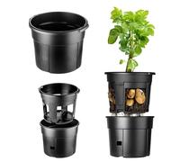 KADAX Pot de culture triangulaire en plastique résistant aux intempéries Anthracite 40 cm