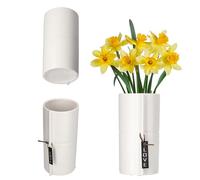 KADAX Pot de Fleurs en céramique 2 Couleurs Pot de Fleurs Pot de Fleurs Pot en céramique Pot de Fleurs Violet/pensées (Blanc, diamètre 11cm)