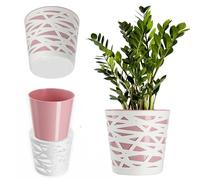 KADAX Pot de Fleurs en Plastique au Design Moderne et Élégant pour Embellir Vos Espaces Intérieurs ou Extérieurs, Parfait pour Maison, Terrasse et Balcon (13 cm, Rose)