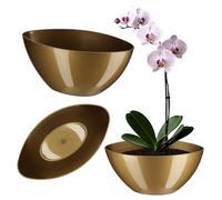 Kadax - Pot de fleurs en plastique - De forme ovale - 38 x 14 cm - Design moderne - Idéal pour la décoration d’intérieur et balcon - Turquoise