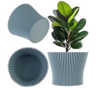 KADAX Pot de fleurs en plastique, design moderne, pot pour plantes d'intérieur, pot à herbes, pour l'intérieur et l'extérieur (vert menthe, 19 cm)