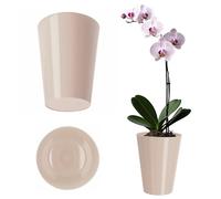 KADAX Pot de Fleurs pour orchidées, Marguerites, Pot pour Cuisine et Salon - Diamètre : 13 cm - Rond - Crème