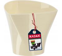 KADAX Pot de fleurs "Sisco", Triangulaire Cache-pot, Pot de plantes en plastique, Cache-pot de fleurs, 15 cm, Crème