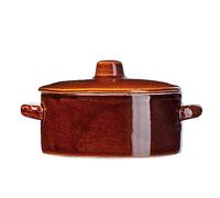 KADAX Pot en grès, pot en céramique avec poignées latérales et couvercle, pot en grès résistant au lave-vaisselle, pot de fermentation artisanal en céramique, pot de mise en conserve pour cornichons