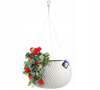 KADAX Pot Suspendu Suspendu Suspendu avec chaîne et Crochet, Pot de Fleurs Suspendu pour Plantes grimpantes, Cache-Pot avec Insert,(? 32 cm, Blanc)