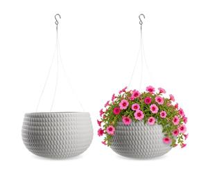 KADAX Pot suspendu, porte-plantes avec chaîne et crochet, pot de plante suspendu pour fleurs grimpantes, pot extérieur avec insert, protection des plantes pour usage intérieur et extérieur (taille Ø