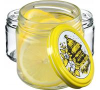 KADAX Pots à conserves avec couvercle "Lerma", Pots à conserves, 200 ml, 50 pièces, Couvercle avec motif de chien