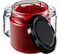 KADAX Pots à conserves avec couvercle "Lerma", Pots à conserves, 200 ml, couvercle noir, 10 pièces