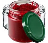 KADAX Pots à conserves avec couvercle "Lerma", Pots à conserves, 200 ml, couvercle vert, 10 pièces