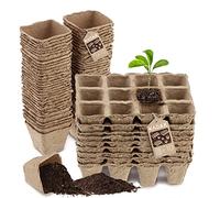 KADAX Pots de Tourbe, Pots de Culture, Pots de Culture démontables, Plants plaques de Culture, Pot Biologique, Pot de Culture, Pots en Papier (82, 72 carrés + 10 rectangulaires)