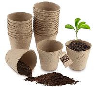 KADAX Pots de tourbe, pots de culture, pots de culture, pots de culture, pots de culture, pots en fibres (24, ronds)