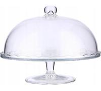 KADAX Présentoir à gâteaux 29 cm en verre avec abat-jour, fruit à gâteau, rond sur un pied