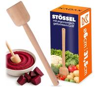 KADAX Presse-choucroute en bois 31,5 x 6 cm - Pour fermentation de choucroute