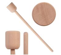 KADAX Presse-choucroute en bois 61 x 6,5 cm - Pour fermentation de choucroute - Presse-purée - Pilon en bois