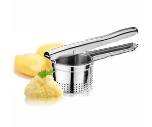 KADAX Presse Purée Manuel à Pommes de Terre, Légumes, Jus de fruits, Écrase Purée en Acier Inoxydable, Longueur 24,5 cm, Passe au Lave Vaiselle
